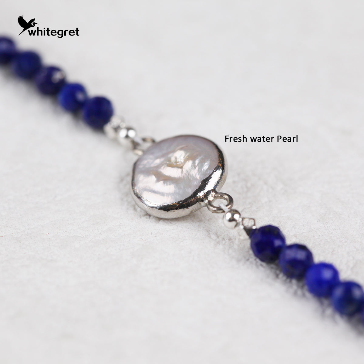 [WG0133] Natural Lapis Lazuli & Silver925 Necklace & Bracelet combo sets