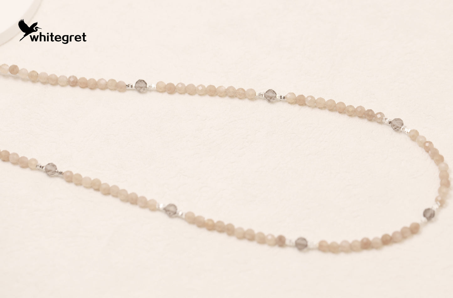 [WG0038] Natural Crystal Peach Moonstone & Silver925 Necklace original handmade diy design 2024 new fashion girl valent bracelet Daily Birthday gifts