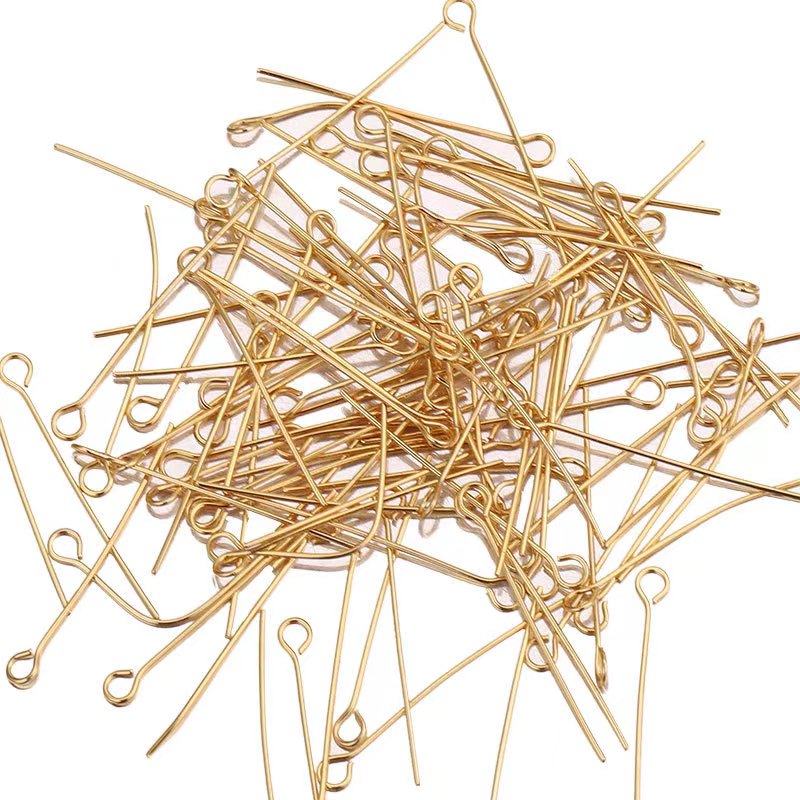 WG2001   10 or 100pcs/pack 9 pins eye pin-Vacuum Plating Waterproof Stainless steel pin