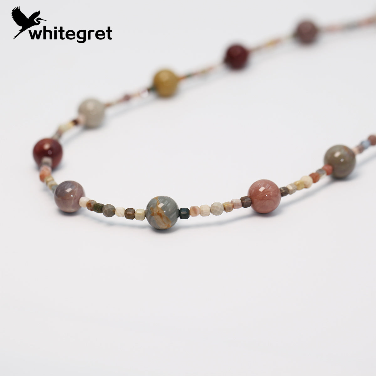 [WG0155]High Quality Handmade Natural Colorful Alashan Necklace
