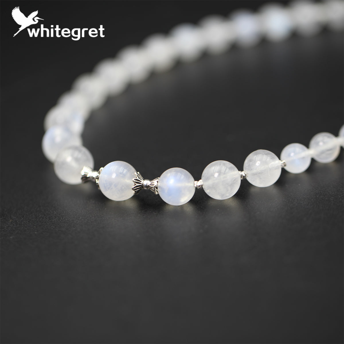 [WG0123] Blue moonstone & silver925 necklace