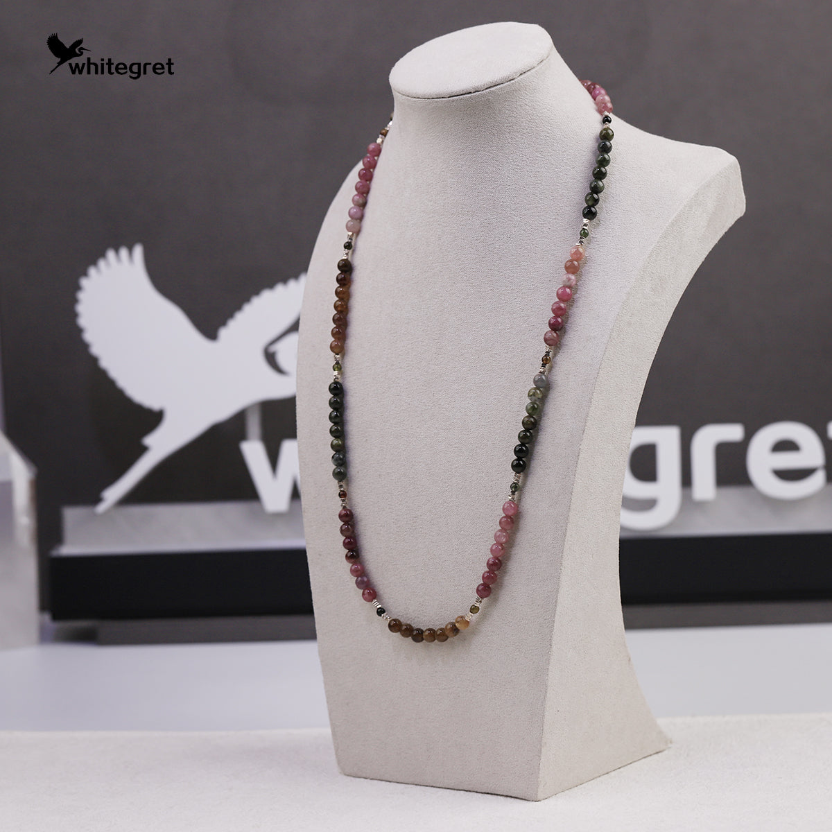 [WG0143] Natural Tourmaline & Silver925 Necklace & Bracelet and Earring combo sets
