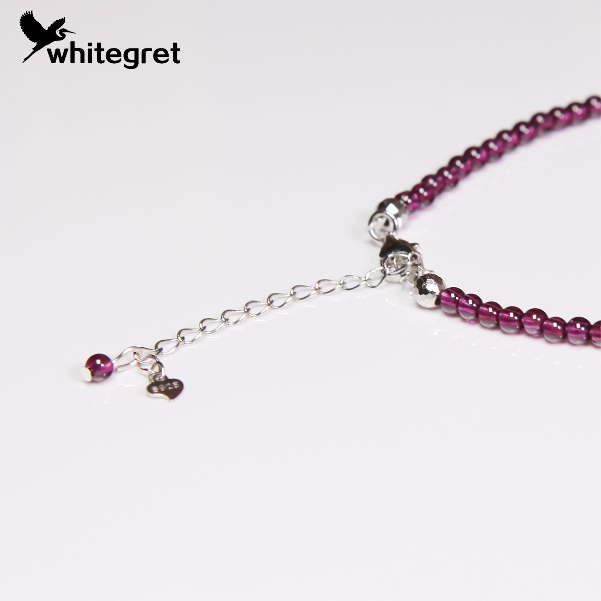 [WG0033] Purple Garnet & silver925 Bracelet new fashion girl Birthday Daily gifts over ＄25 free shipping