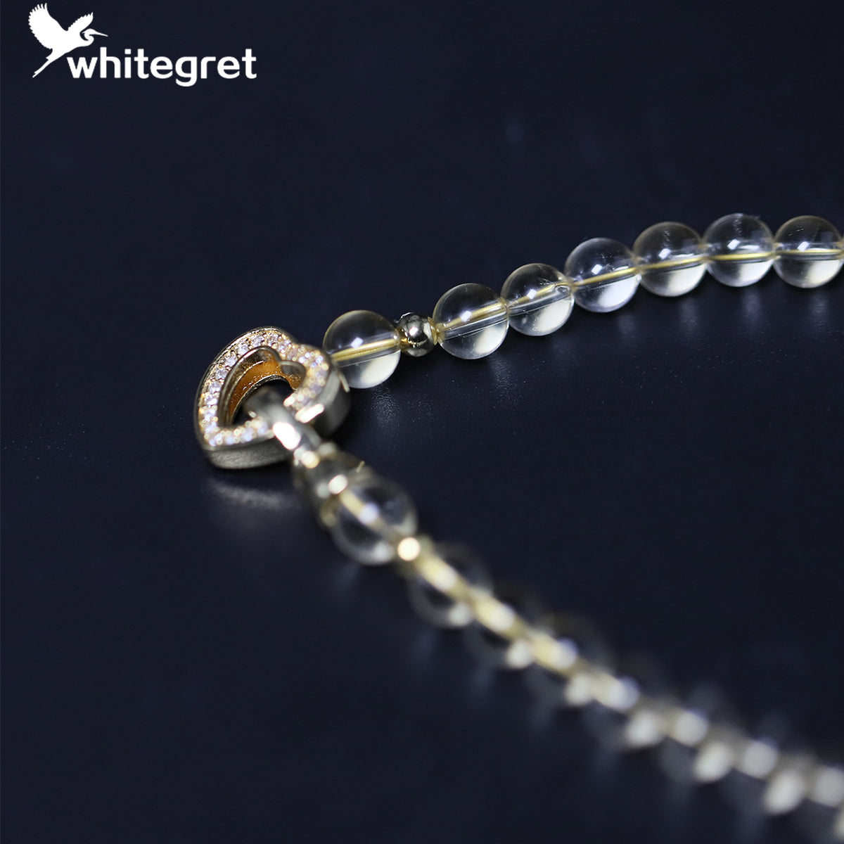 [WG0196] Handmade Natural Crystal Citrine Necklace with high quality