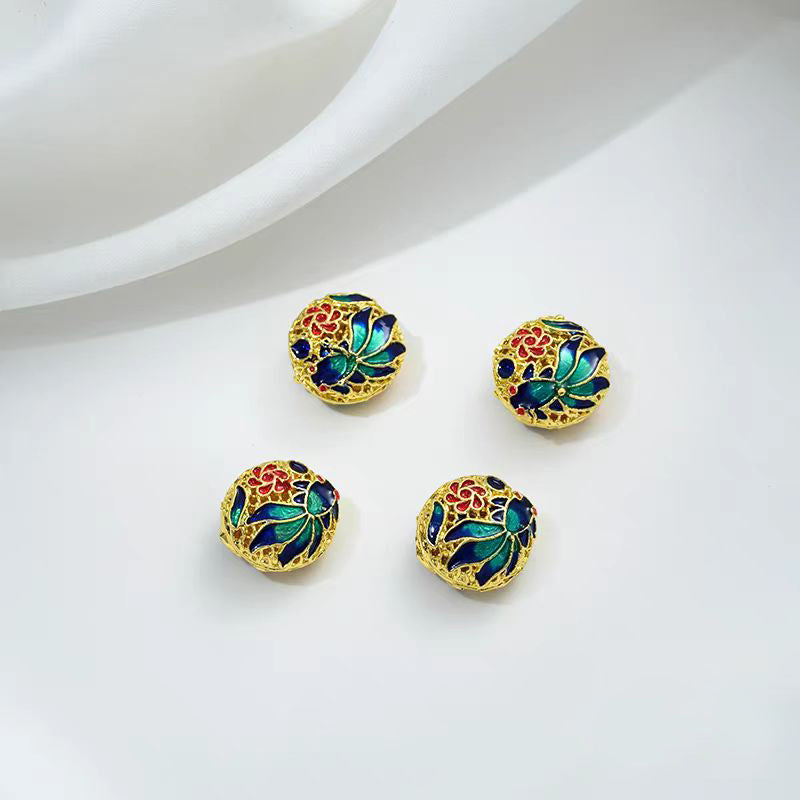 [WG1172] Cloidonne & Colour enamels spacers charms for jewelry diy
