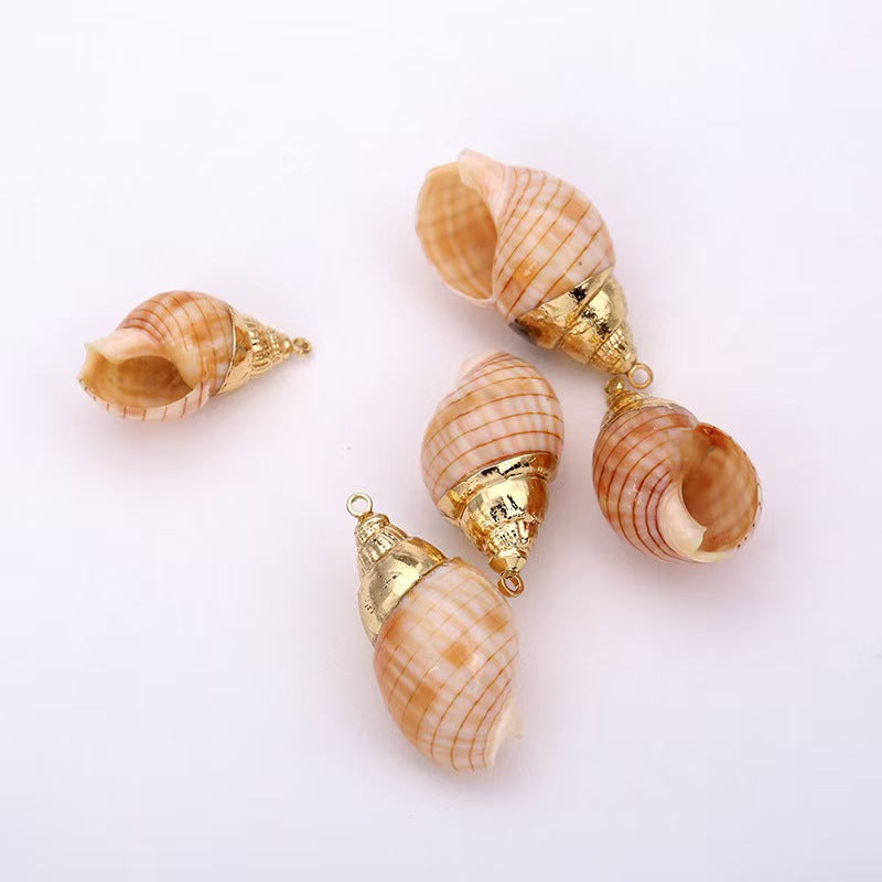 [WG1111] Natural whelks pendant for jewelry diy-10PCS