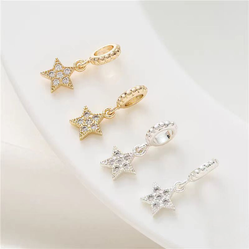 [WG1148] 5PCS/pack star spacer charm pendant for handmade jewelry diy