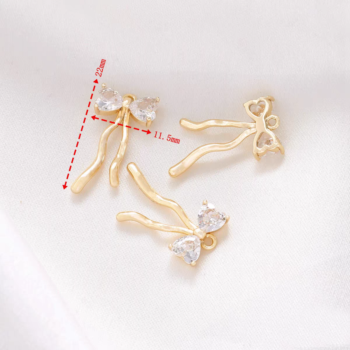 [WG1174] bow spacers & charms & pendants for jewelry diy