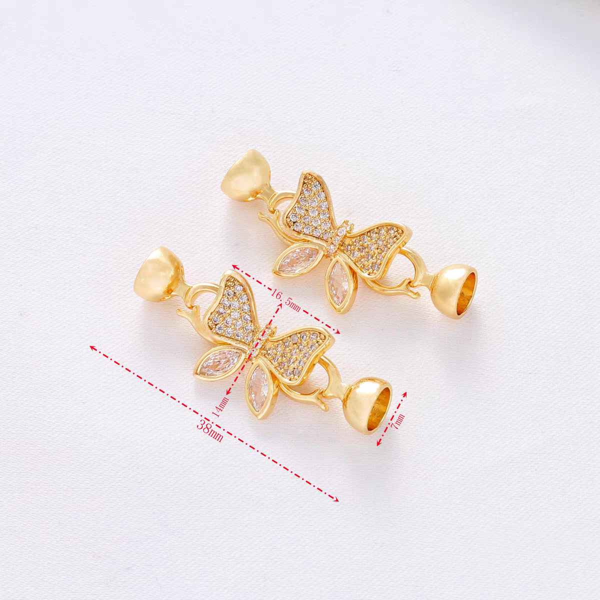 [WG1131] Butterflies shell clasp for jewelry diy