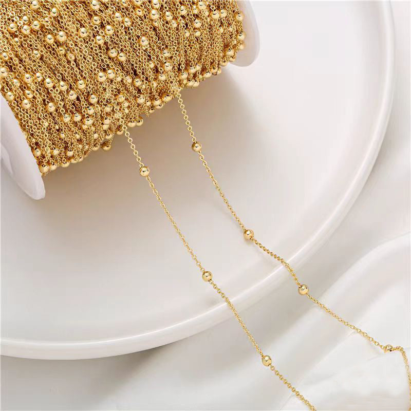 [WG1187] 1M or 90meter/roll beads & O Chain for Jewelry diy