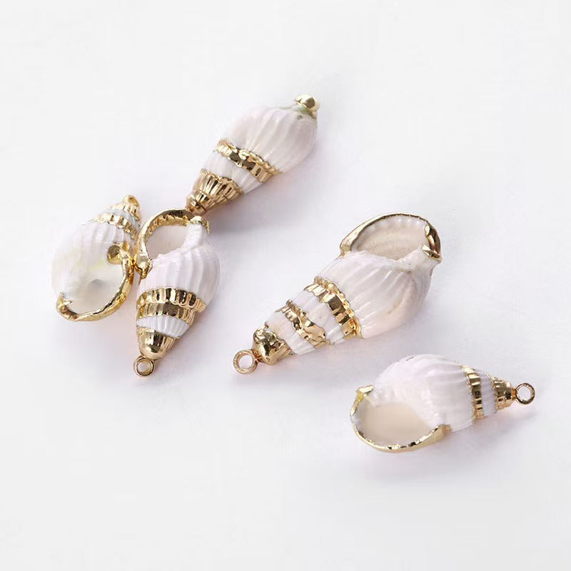 [WG1111] Natural whelks pendant for jewelry diy-10PCS