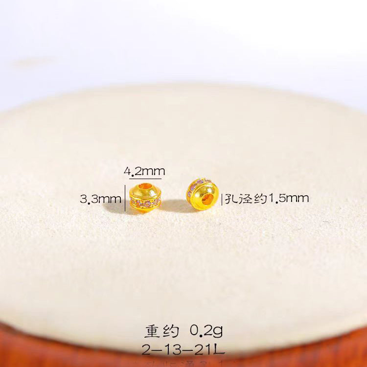 [WG1195] Zircon rainbow spacers for Jewelry diy charms