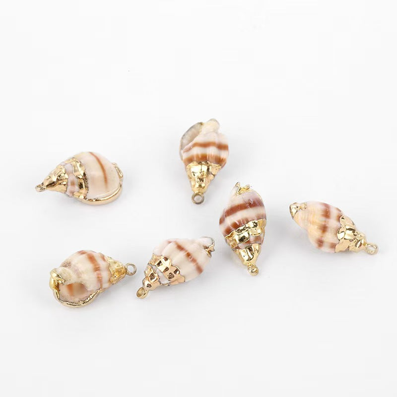 [WG1111] Natural whelks pendant for jewelry diy-10PCS