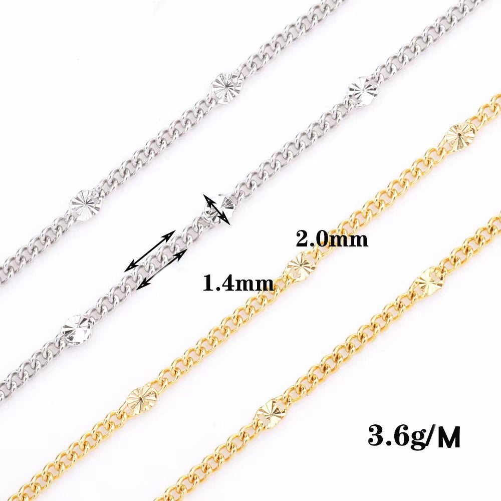 WG1029   Amboss Chain Vacuum Plating Waterproof Stainless steel diy chain