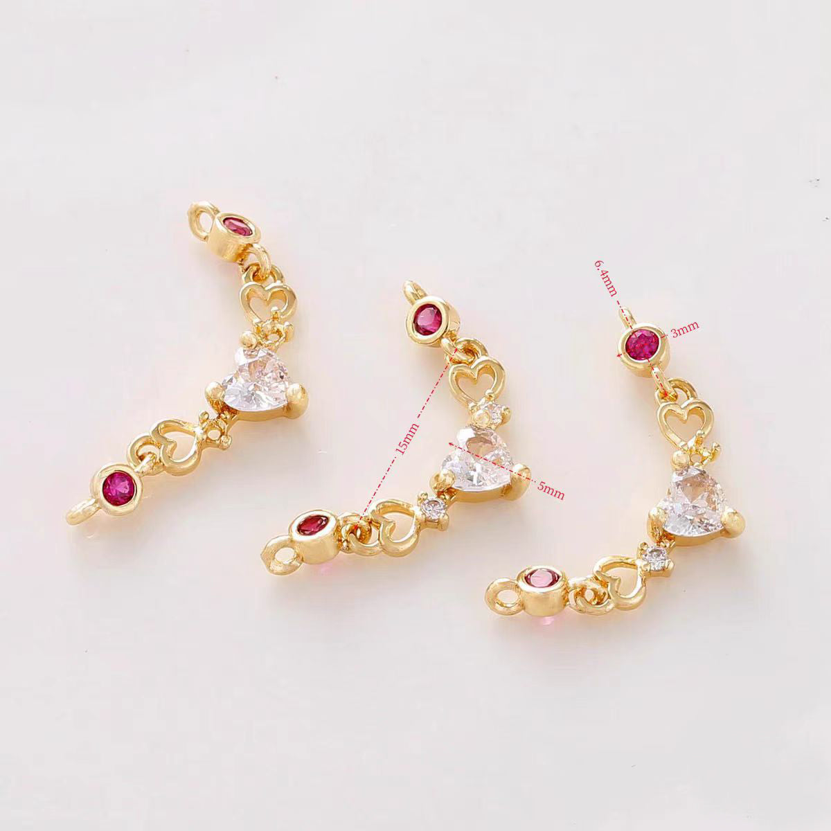 [WG1138] extensional chain charm spacer with zircon in different style for jewelry diy