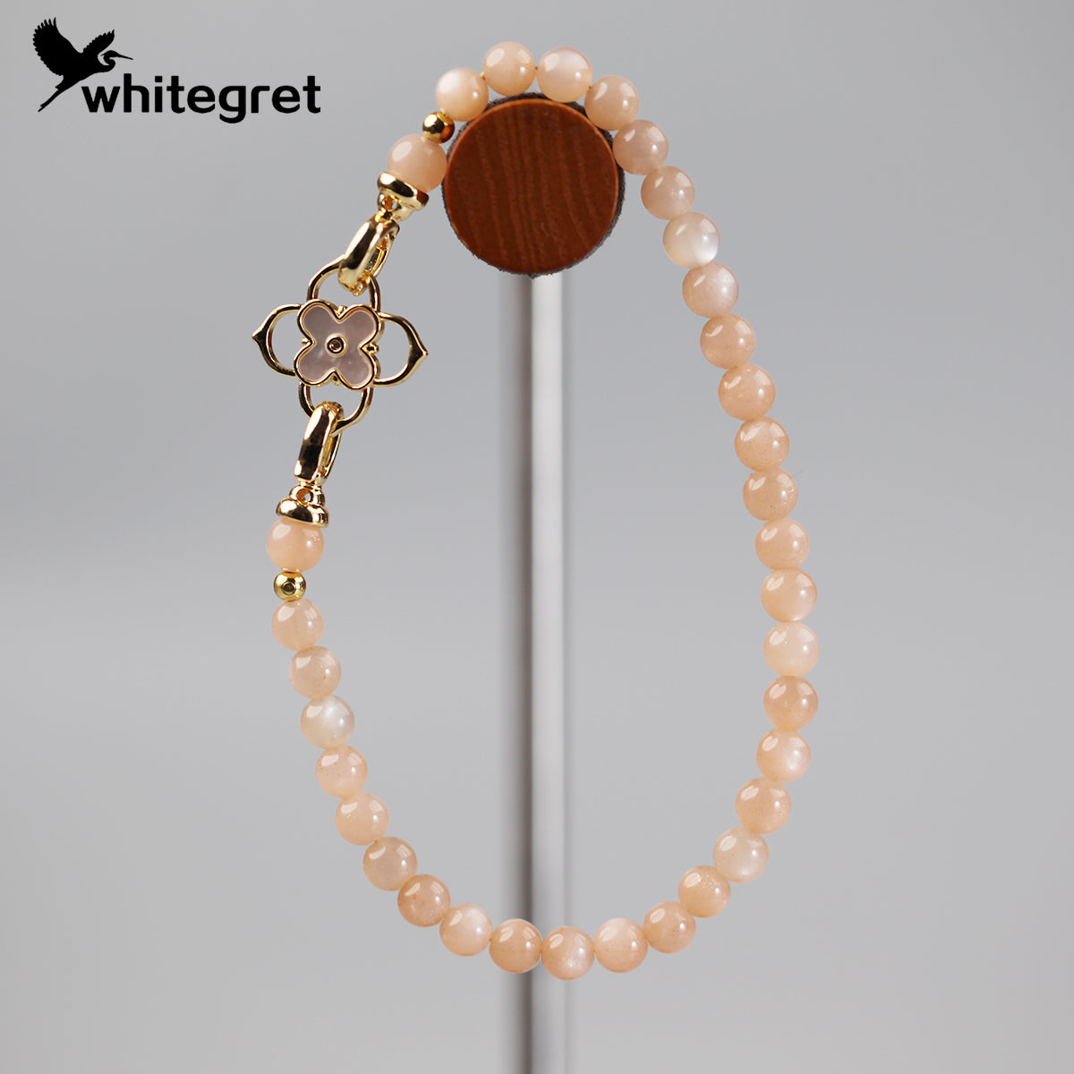 [WG0149] peach moonstone bracelet