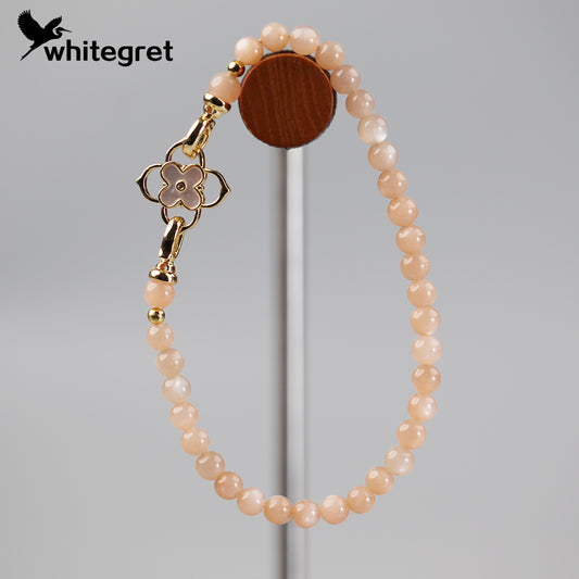 [WG0149] peach moonstone bracelet