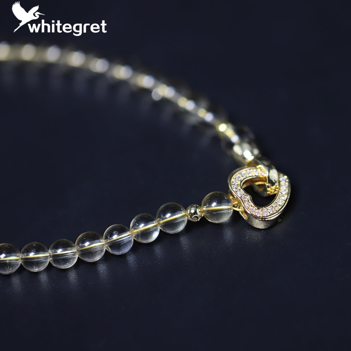 [WG0196] Handmade Natural Crystal Citrine Necklace with high quality