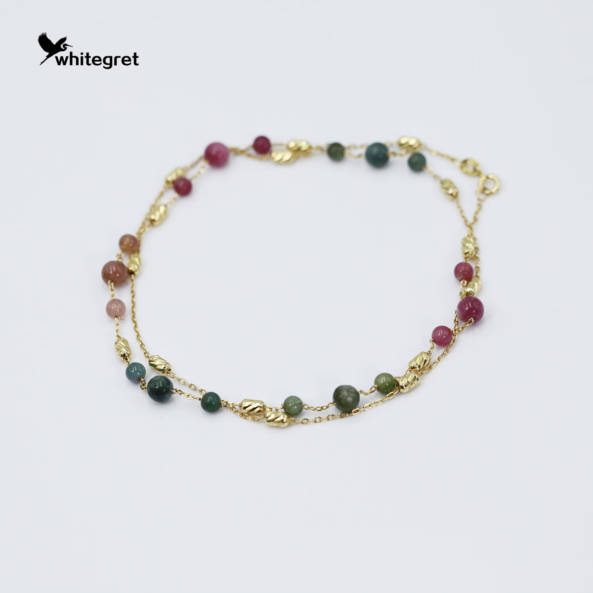 [WG0171] Handmade Tourmaline & Silver925 Necklace