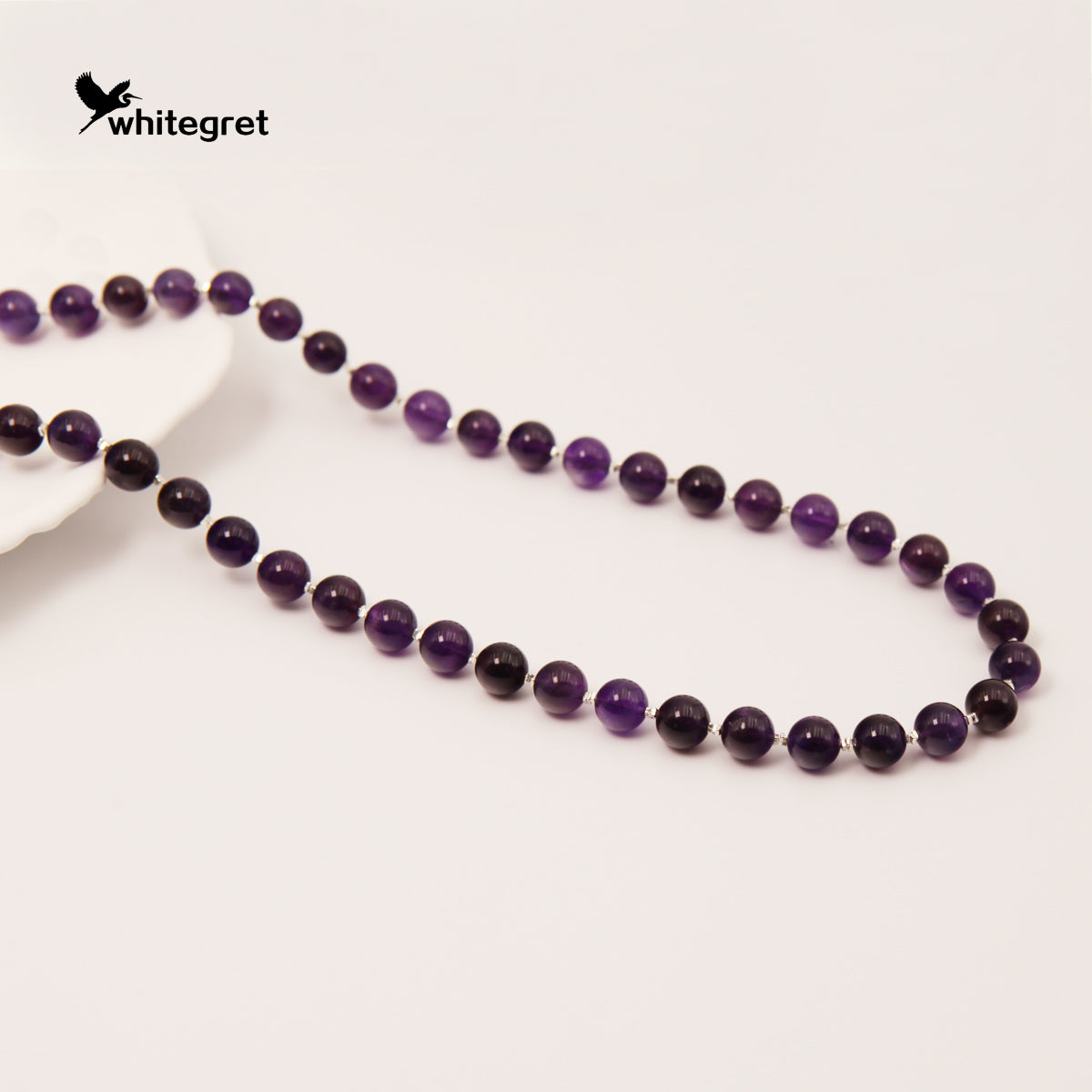 [WG0046] Natural Crystal Amethyst & Silver925 Necklace new original girl fashion gifts