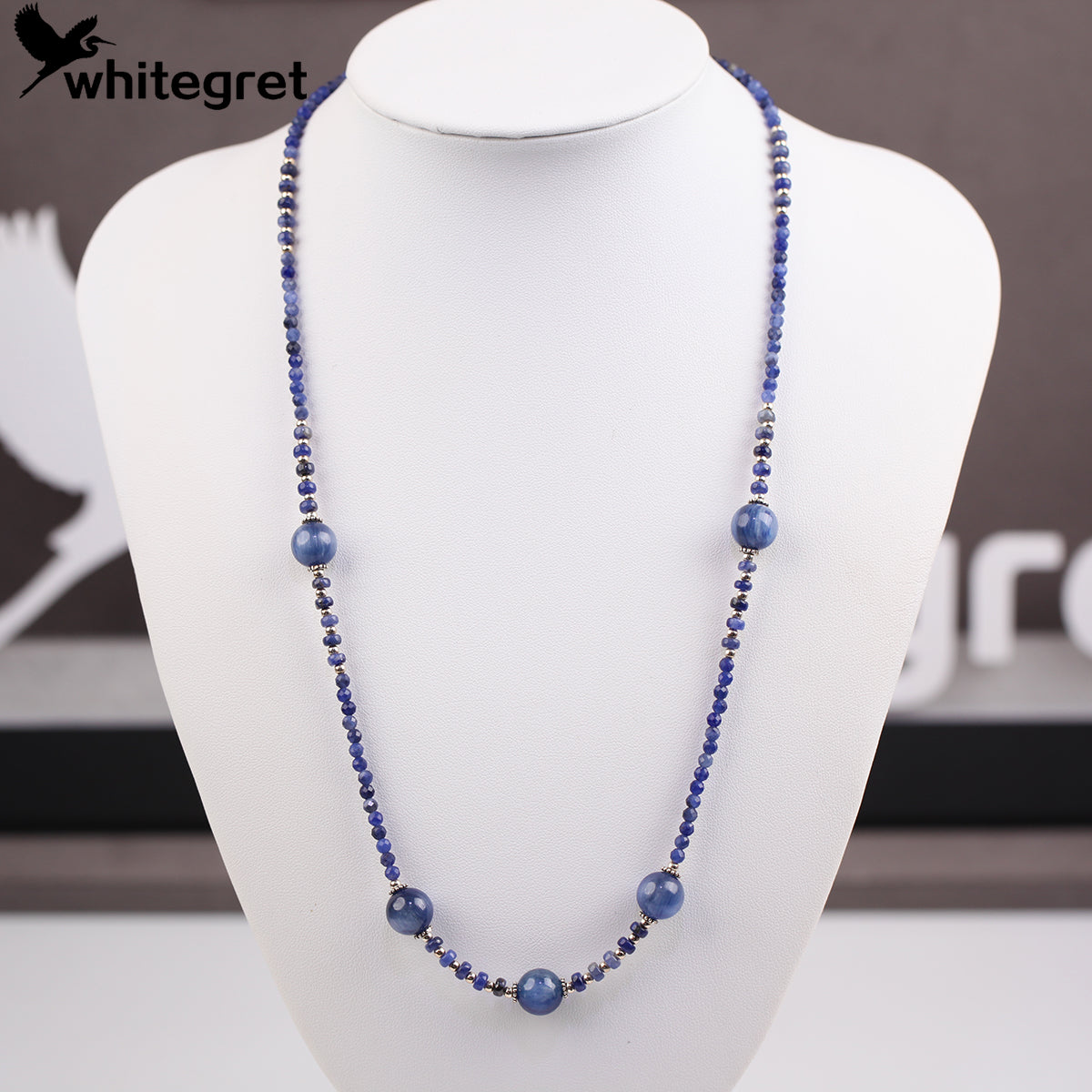 [WG0172] Handmade Kyanite & Silver925 Necklace