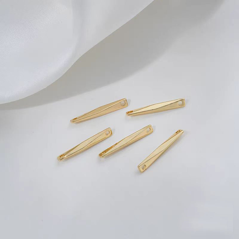 WG1081  10pcs Metal Rhombic stick beads for Jewelry DIY