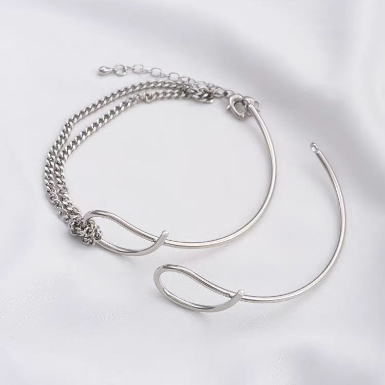 WG1079  Fadeless Half Loop Bangle for jewelry DIY
