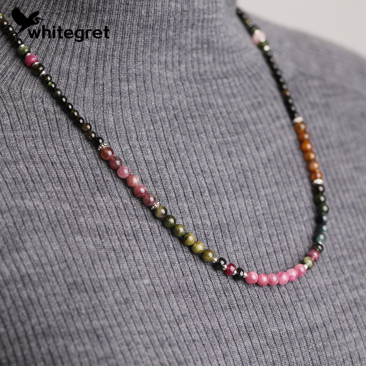 [WG0091] High Quality Tourmaline & Silver925 Necklace