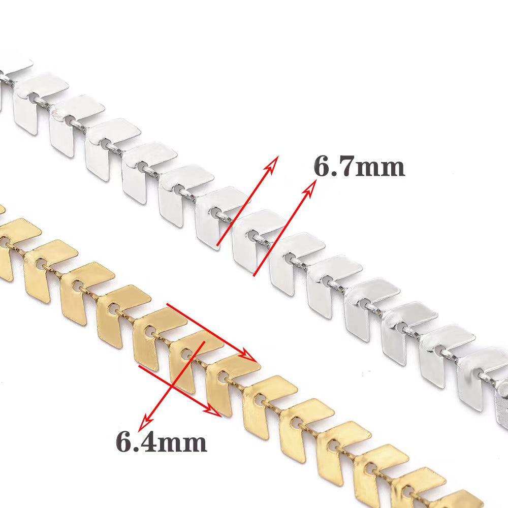 WG1060  Arrows Chain -Vacuum Plating Waterproof Stainless steel chain