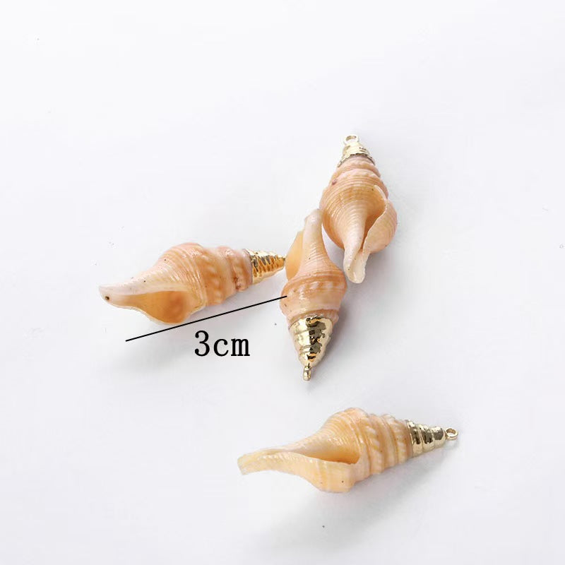 [WG1111] Natural whelks pendant for jewelry diy-10PCS