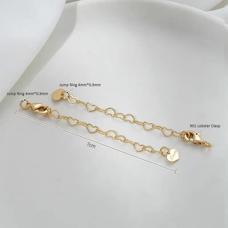 10pcs/pack Lobster Clasp and Adjust Chain Set -Vacuum Plating Waterproof Stainless steel