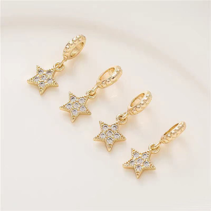 [WG1148] 5PCS/pack star spacer charm pendant for handmade jewelry diy