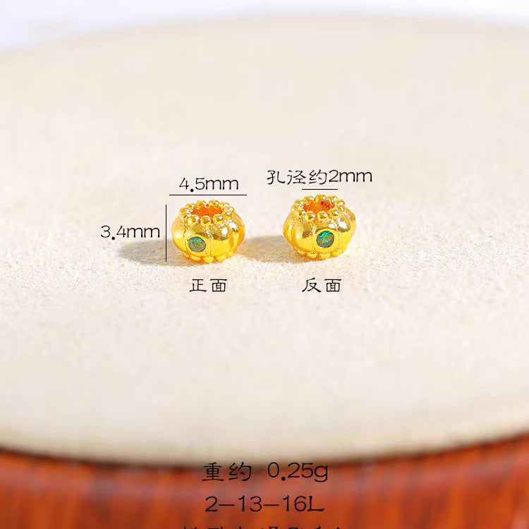[WG1195] Zircon rainbow spacers for Jewelry diy charms