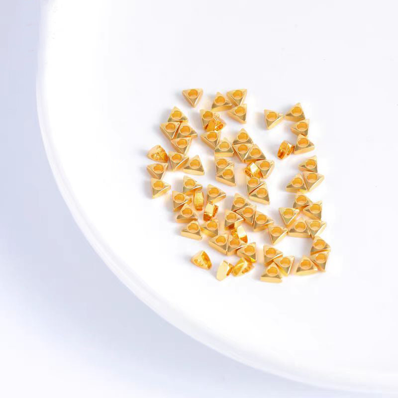 [WG1198] 100pcs gold/silver triangular spacers for Jewelry diy