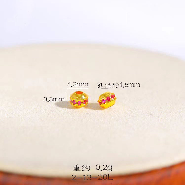 [WG1195] Zircon rainbow spacers for Jewelry diy charms