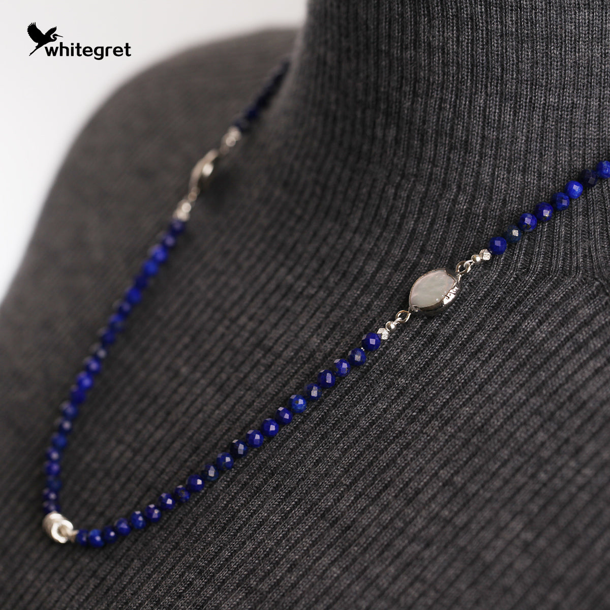 [WG0131] Lapis Lazuli & Silver925 Necklace