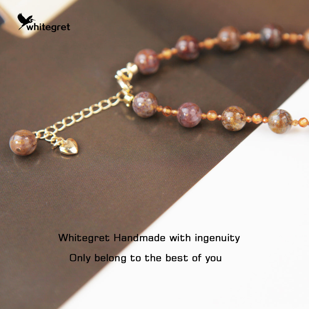 [WG0014]  Alashan Agate Necklate original deisign sweater chainnew year 2024 new year valent Birthday Daily gifts Birthday over ＄25 free shipping