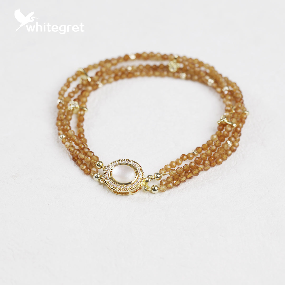 [WG0100] Natural Crystal Orange Garnet Bracelet 2024 new handmade diy jewelry design girl wowen Birthday Daily gifts