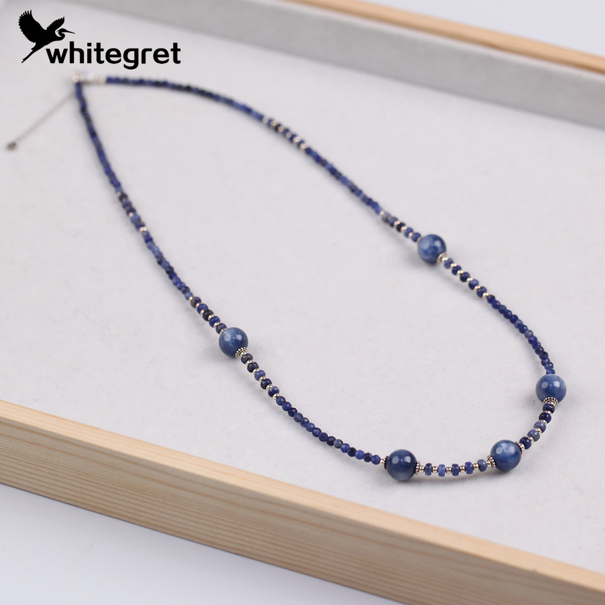 [WG0172] Handmade Kyanite & Silver925 Necklace