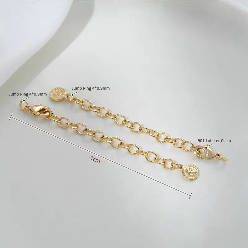 10pcs/pack Lobster Clasp and Adjust Chain Set -Vacuum Plating Waterproof Stainless steel