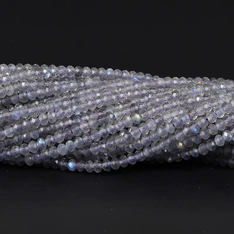 【WG1099] Natural Labradorite Gemstone buttons facted