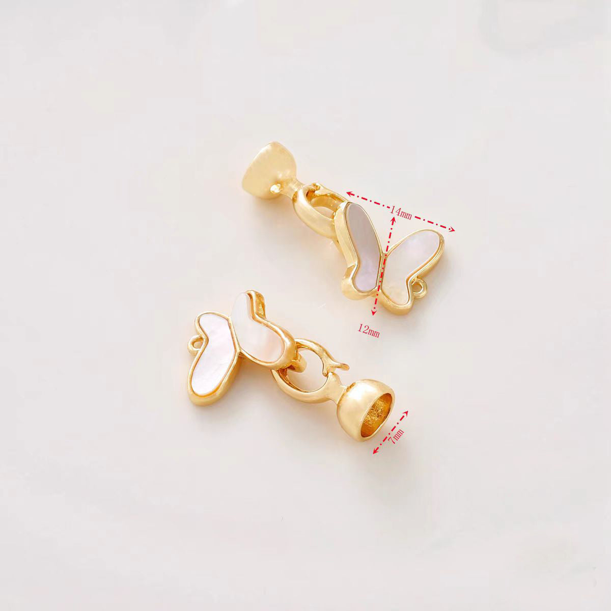 [WG1129] Butterflies Clasp with silver or gold color