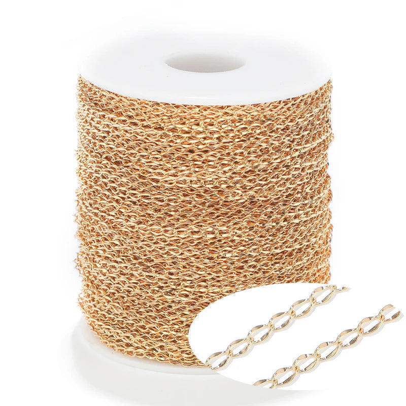 WG1047  Carven extension Chain-Vacuum Plating Waterproof Stainless steel chain