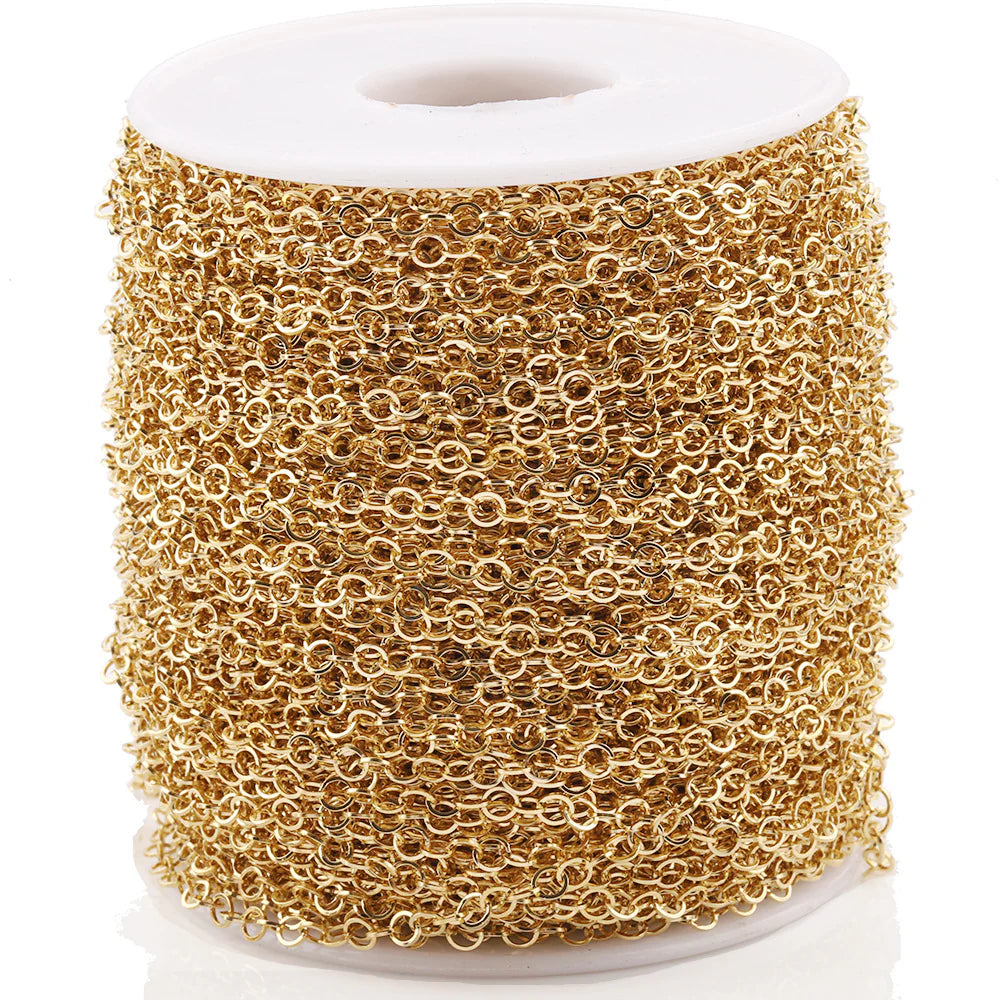 WG1045  Circle cable Chain-Vacuum Plating Waterproof Stainless steel chain Regular price$5.30 USD