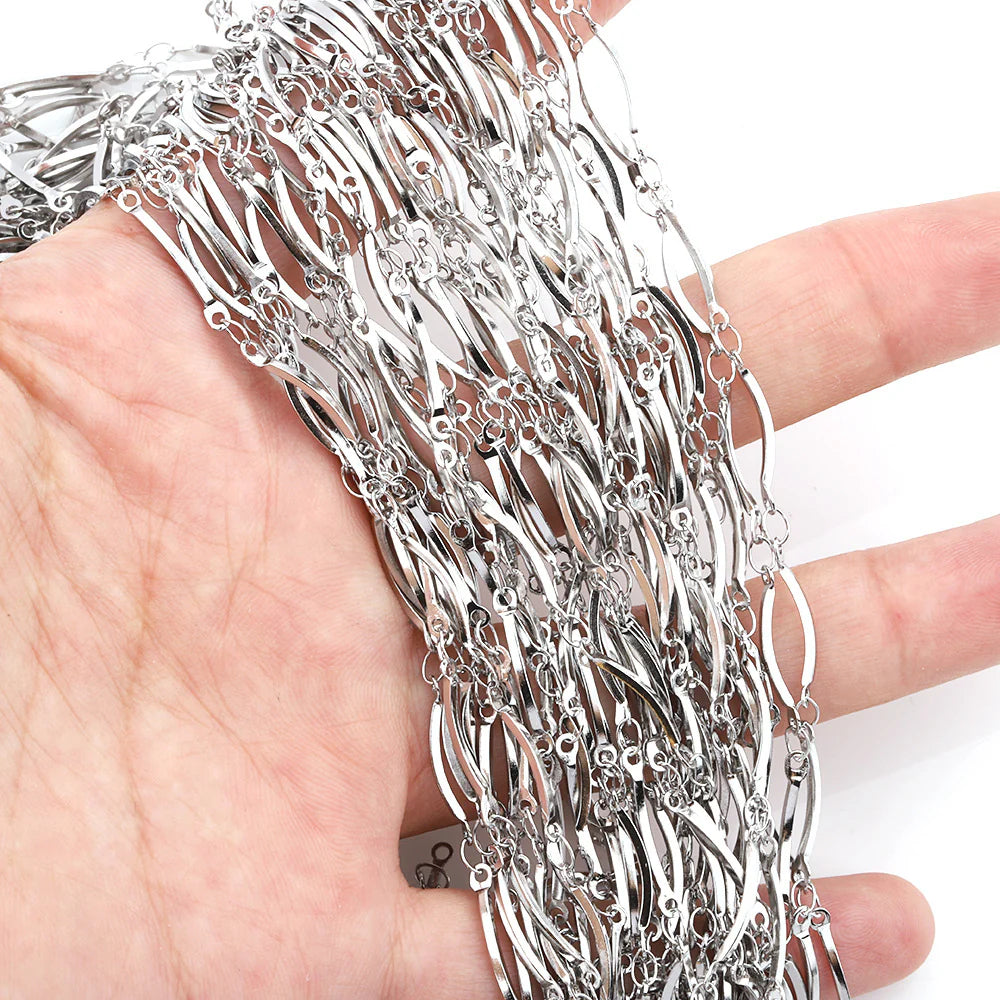 WG1048  Crooked Chain-handmade waterproof stainless steel diy chain