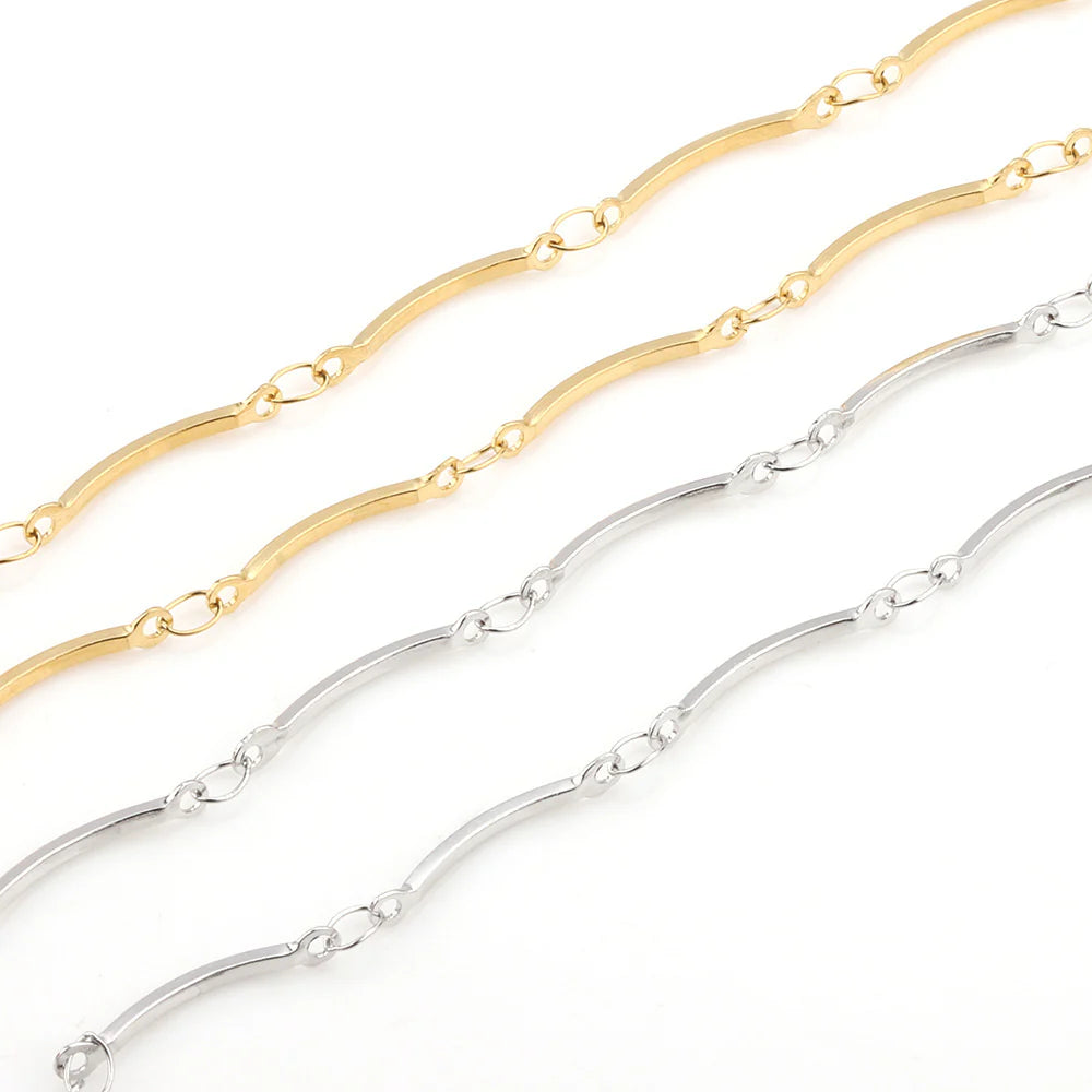 WG1048  Crooked Chain-handmade waterproof stainless steel diy chain
