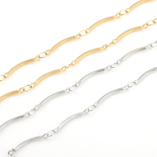 WG1048  Crooked Chain-handmade waterproof stainless steel diy chain