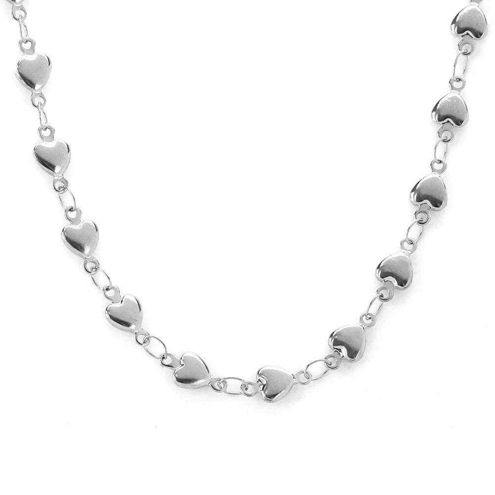 WG1046  Heart Chain -Vacuum Plating Waterproof Stainless steel chain