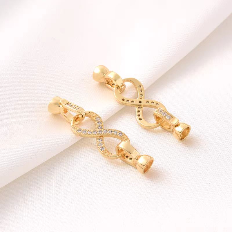 [WG0120] Infinity Clasps with silver and gold color