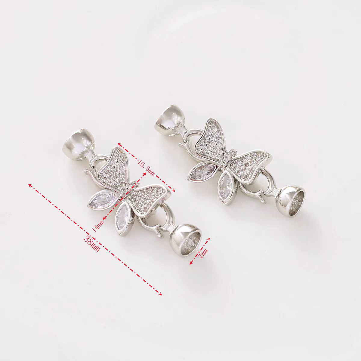 [WG1131] Butterflies shell clasp for jewelry diy